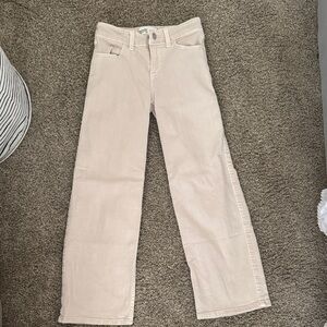 abercrombie kids Cream/Tan Straight-Leg Jeans